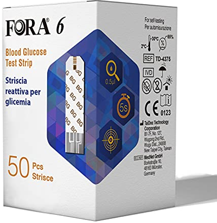Strisce Reattive Glicemia FORA6 - Box 50 (Rosso)