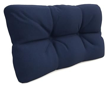 POKAR Euro Pallet Quilted Pillow - 1x Side Cushion 60 x 40cm, Garden Pillows, Pallet Garden Sofa Bench Furniture, Patio, Without Pallets, Dark Blue