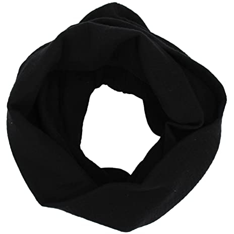 Turnanzug-GymStern Musselin Loop Schal Schlauchschal 100% feine Baumwolle ca. 35x130 cm Damenhalstuch Halstuch Damen Frauen (schwarz)