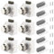 HSEAMALL 6PCS Push Button Latch Locks, Cabinet Drawer Catch Locks Cupboard Keyless Door Lock Knob for Caravan Motorhome Camper Van Boat,White