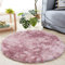 MARATIP Plüsch Teppich Rund,Flauschiger Teppich Rund, modernes Wohnzimmer, Kinder Mädchen,weicher und Flauschiger Teppich für das Schlafzimmer/Wohnzimmer/Kinderzimmer(Purpur Rosa,Ø 100 cm Runde)