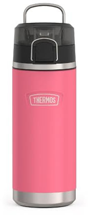 THERMOS ICON SERIES Water Bottle with Spout - 18 Ounce, Hot Pink - Stainless Steel Vacuum Insulated Water Bottle with Lid