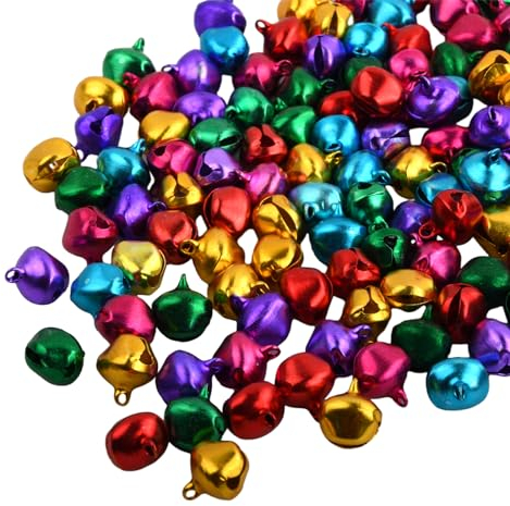 150 Stück Kleine Glocke Glöckchen zum Baumschmuck Weihnachten Glocken Weihnachten Basteln Glöckchen zum Basteln Mini Weihnachtskugeln Weihnachtsdeko zum Basteln Weihnachtskugeln Klein (Mehrfarbig)