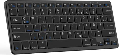 CC Store Deutsche Bluetooth Tastatur für iPad/Samsung, Tablet Tastatur Kompatibel mit iOS/Android/Windows für iPad, Samsung, Xiaomi,Lenovo,Huaiwei, USB-C Aufladen,Ultradünn,​Lange Akkulaufzeit