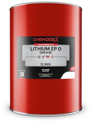 Chemodex Lithium EP 0 Grease 12.5kg - High-Performance Lithium Grease - Extreme Pressure, Water Resistant, Corrosion Protection, Industrial Grade, Multi-Purpose