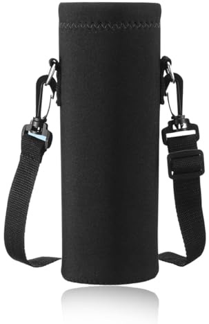 JEYORZY 1 Piezas Bolso Térmico Portátil de Neopreno para Botella de Agua, Bolsa de Botella de Agua 1000ML Portátil Funda para Botella de Neopreno con Correa de Hombro Ajustable para Senderismo Viajes