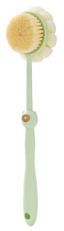 Spazzola per il corpo, scrub per la schiena, spazzola per la doccia con manico lungo, setole naturali staccabili, esfolia facilmente la pelle, pulisce facilmente il corpo. Spazzola da bagno per zone d