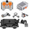 Juego de motores de tren – Motor de accionamiento eléctrico con mando a distancia por infrarrojos, receptor, caja de batería y motor M, compatible con Lego City Tren, bloques de sujeción para