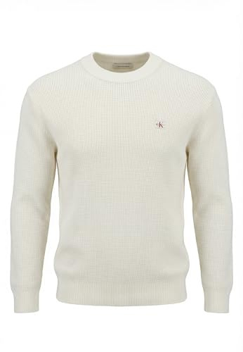 Calvin Klein LS Ez Cotton Waffle Crwnk Swtr 9 Lv04rd313g Suéteres Hombre (Pack de 1)