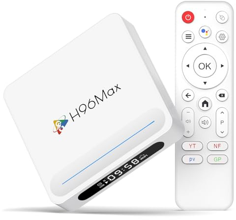 LEFFOT H618 Plus Android 14 TV Box 2025, 4K Ultra HD Streaming Device for TV, 4GB RAM 128GB ROM, Smart TV Box with Voice Control, 2.4G & 5G WiFi 6, BT 5.4, HDR10, Allwinner H618 Quad Core A53