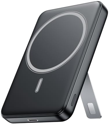 for Magsafe Portable Charger,10000mAh Wireless Magnetic Power Bank with USB C Charging and stand, Travel Essential for Magsafe Battery Pack Compatible with iPhone 17/air/16/15/14/13/12 Series