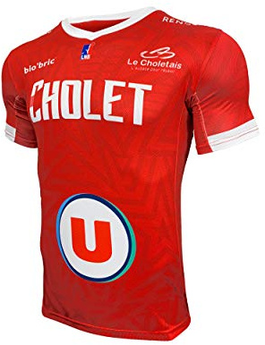 Cholet Maillot Officiel Extérieur 2019-2020 Basketball Mixte Enfant, Rouge, FR : XXS (Taille Fabricant : 12 Ans)