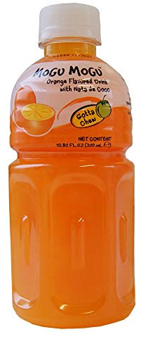 Mogu Mogu Orange Juice Drink Bottle, Orange, 1920ml, 6 Pack