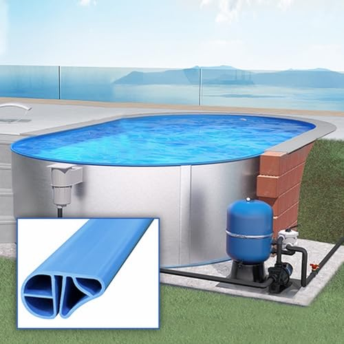 Ovalpool 800 x 400 x 120 cm I Starter Set I Poolfolie blau 0,8 mm I Filteranlage I Basic Handlauf I 8 x 4 x 1,2 m