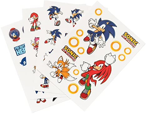 Grupo Erik: Stickers Adesivi di Sonic - Pack di 56 adesivi stickers, riutilizzabili e resistenti all'acqua, ideali come adesivi pc portatile decorativi, adesivi personalizzati o adesivi pc gaming