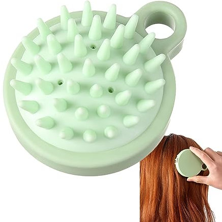 Scrubber per cuoio capelluto, spazzola per shampoo da 30 g, spazzola massaggiante per testa bagnata e asciutta, 2,562,561,18 pollici, con setole in silicone, scrubber per la testa, forniture per la
