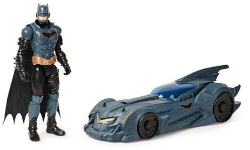 BATMAN DC Comics - Pack Figura Batmóvil - Figura de Acción 30 cm y Coche Superheroes Juguetes - Juguetes Niños 3 Años +