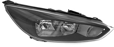 EDA PREMIUM auto Fari anteriori Destra 1866229 compatibile per FORD FOCUS 2014-2018, con motore regolazione assetto fari, nero, H7/H15, ECE