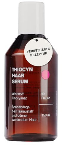 Thiocyn Haarserum gegen Haarausfall Frau 150 ml - Haarwachsstum beschleunigen mit Thiocyanat, Biotin & Riboflavin - Spezialpflege bei Haarausfall* - Vegan