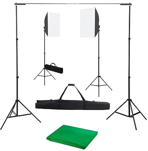 ZEYUAN Fotostudio-Set mit Softbox-Leuchten und Hintergrund, Fotostudio Set, Fotohintergrund, Foto Studio,Fotohintergrund Set, Foto Hintergrundsystem,