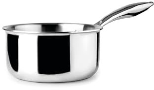 IBILI Casserole triple couche naturelle, 16 cm, 1,5 l, acier inoxydable, convient pour induction, sans antiadhésif