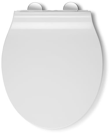 Croydex Slimline Soft Close Toilet Seat, Flexi-Fix Adjustable Hinges (Orta)