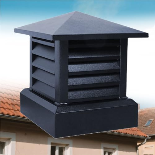YJSGHRHL Comignolo for Esterni Villa, Copertura for Camino, Cappa for Camino Quadrata in Lega di Alluminio da 25 a 45 cm, Cappucci for Camino Antivento e Antipioggia, Facile Installazione(30cm)