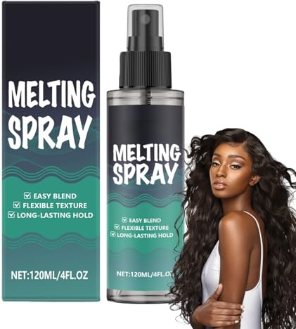 Lace Melting Spray for Wigs,Wig Glue Spray,Hair Bonding Glue for Strong Hold,Invisible Lace Front Adhesive,Waterproof Strong Hold,Quick-Dry,Hair Extensions,120ml