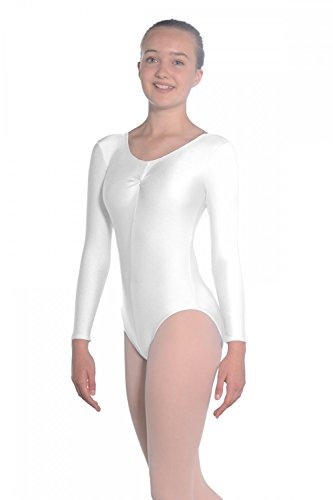 Roch Valley Martene Long Sleeve Nylon/Lycra Leotard S Weiß