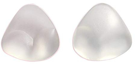 Almohadillas de silicona 3D triangulares push-up para traje de baño y brasier, perfectas para sujetadores triángulos, tops de bikini y trajes de baño de una sola pieza (transparente)