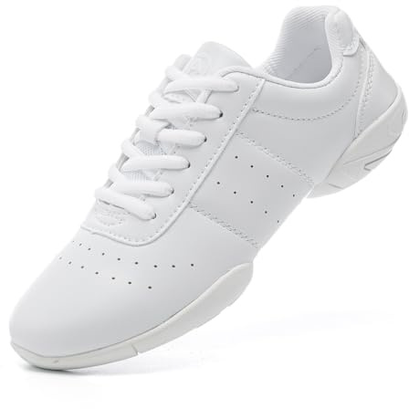 PPXID Femmes Légères Mode Chaussures de Danse Gymnastique Baskets Cheerleading Chaussures de Jazz Yoga pour Hommes-Blanc(B) 37