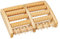 Relaxdays Fußmassageroller Holz, 10 Rollen, Noppen, Fußroller für beide Füße, Reflexzonen Fußmassage, Entspannung, natur, 5 x 27 x 20 cm