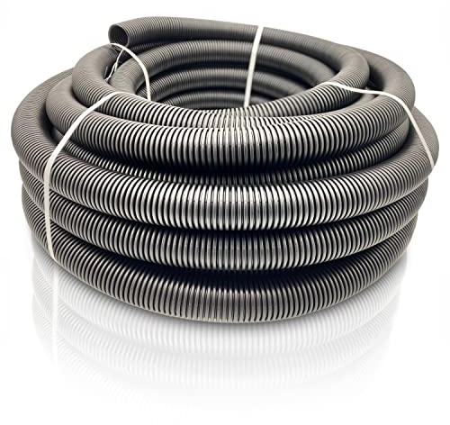 METEOFLEX PROTECT Leerrohr mit Zugdraht/Einzughilfe 750N M20 / M25 / M32 / M40 / M50 aus HDPE - Wellrohr für Erdreich, Erdverlegung, Außenbereich, Beton - hohe Druck- & Schlagfestigkeit (M25-50m)