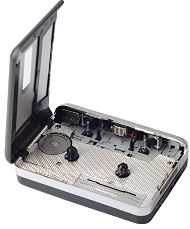 RSGK Reproductor De Casete Portátil, Cinta a MP3, Compatible con Computadora Portátil Y PC, Reproductor De Cinta Portátil para Capturar Música De Audio MP3 a Través De USB