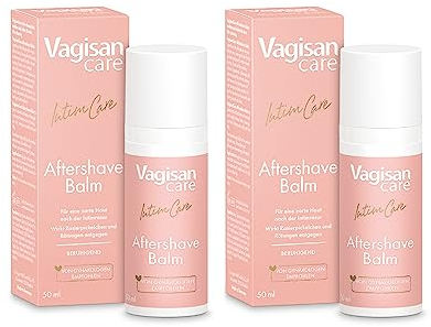 VagisanCare Aftershave Balm - 2 x 50 ml – Sanftes Aftershave für den Intimbereich | Beruhigt, pflegt und wirkt Rasierpickeln entgegen