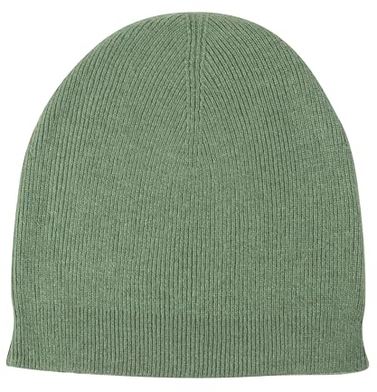 yanopurna Kaschmir Mütze – aus 100% Kaschmirwolle, Cashmere Beanie handgewebt aus Nepal, Unisex, Handwäsche, Dunkelgrün