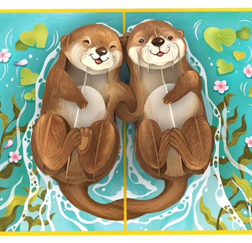papercrush® Biglietto pop up You're My Otter Half - Biglietto compleanno 3D per donna (moglie, fidanzata), Biglietto d'auguri romantico per anniversario di matrimonio, Cartolina San Valentino per lei