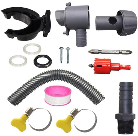 Spout Inverter for Rain Barrel, Rain Barrel Bypass Kit,Rainwater Collection System with 1.64ft/3.28ft Hose | Flexible Water Filtering Device for Protection