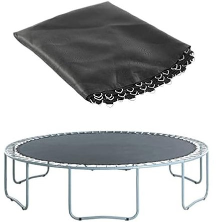 FSDIYU Tappeto Elastico Telo Ricambio Trampolino, Tappetino da Salto a Molla di Sicurezza per Trampolino Rotondo Elastico Alto 14 Piedi con Anelli a V, Resistente all'Acqua Resistente ai Raggi UV
