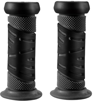 Poignee Velo Enfant, Poignée Trottinette, 22mm Poignées de Guidon de Vélo, Poignées en Caoutchouc Antidérapantes, Protection Contre Les Chocs également pour vélo et Scooter (Noir)