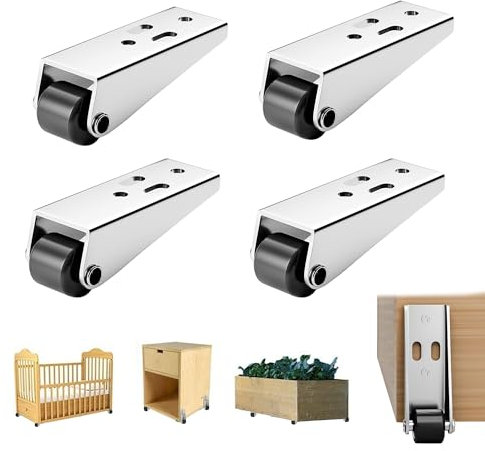 Ruedas para Muebles, 4 Piezas Universal Ruedas Muebles con Tornillos Mini Ruedas para Mover Muebles para Utensilios de Cocina Muebles Cajas de Almacenaje