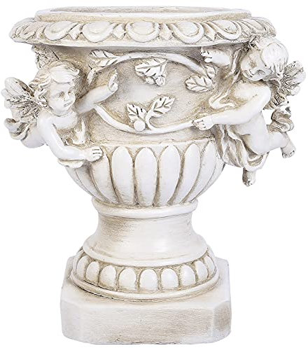 Sosoport 1stück Garten Blumentopf Resin Europäischer Stil Wetterfestes Pflanzgefäß Für Kreative Garten-Dekoration Für Gartenliebhaber Beige