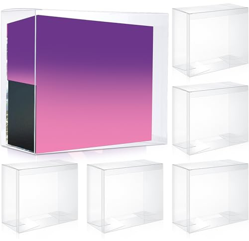 Yexiya 24 Pack Display Case Compatible with ETB Elite Trainer Box Protector Case, PET Plastic Cases Bulk 7.6 x 6.6 x 3.5 Inch 0.50mm Thick Clear Display Box for Collectors Gift Cards