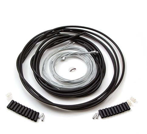 Clarks Cycle Systems Universal Galvanised Steel Brake and Gear Cable Kit, Front & Rear, Black