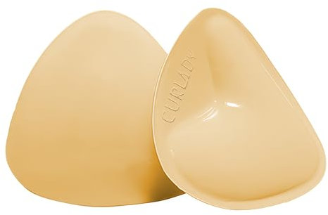 CURLADY Sticky Bra, Stick on Bra Pads Inserts, Double Sided Strapless Push Up Bra, Invisible Adhesive Bra Insert Pads, Silicone Inserts for Swimsuit, Bikini, Wedding & Daily Wear