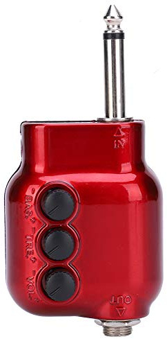 RiToEasysports Pickup Power Amplifier Portable High Bass Volume Control Impedance Matching för Akustisk Gitarr Mini -förstärkare för Musikälskare Abs och Metall