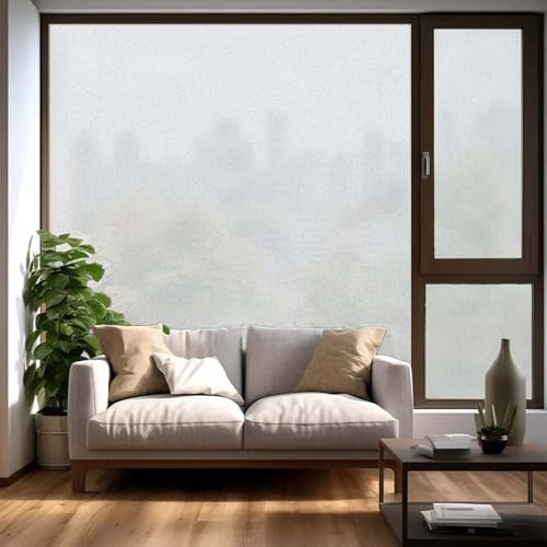 Lámina decorativa para ventana, 60 x 760 cm, efecto esmerilado, extraíble, para ventanas, puertas de cristal, muebles y ventanas, acabado mate sin gelatina