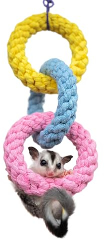 Giocattolo a dondolo per sacchetti, per gabbie di zucchero, altalene, arrampicata, esplorazione, parco giochi per piccoli animali e uccelli ornamentali