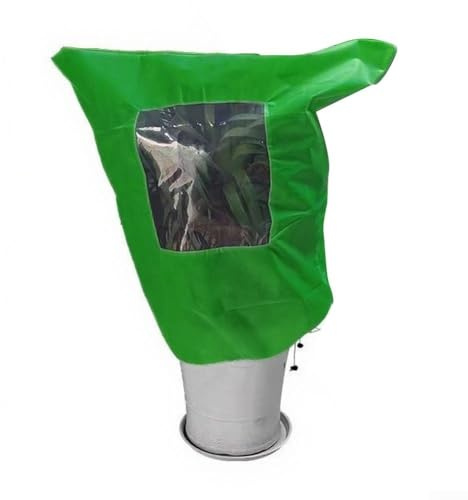 Honseadek Housse de protection contre le gel pour plantes en tissu non tissé transparent pour isolation hivernale, fermeture éclair et cordon de serrage, manchon de jardin pour arbustes (80 x 120 cm)