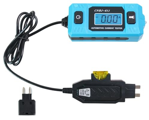 Tester per sonda guasti circuiti automobilistici, tester di corrente portatile ad alta precisione 20A 48V, rilevatore corto con display LCD e illuminazione, testers relè per auto per vari veicoli